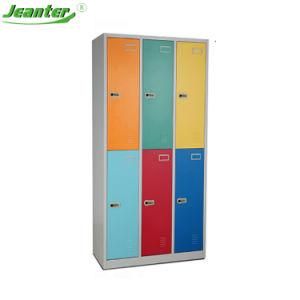 Red 9 Doors Steel Locker, School Locker