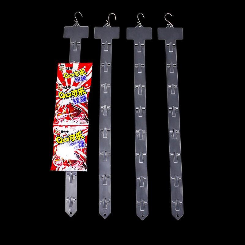 Plastic Display Clip Strip with 8 Hooks for Shelf