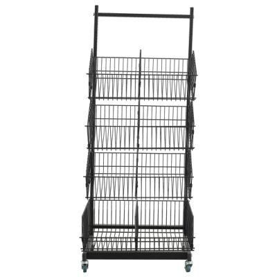 Wholesale Single-Side Inclined Cage Display Stand Supermarket Retail Display Rack