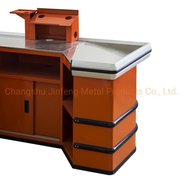 Supermarket Cashier Counter Checkout Cashier Supermarket Cashier Counter Table Jf-Cc-108