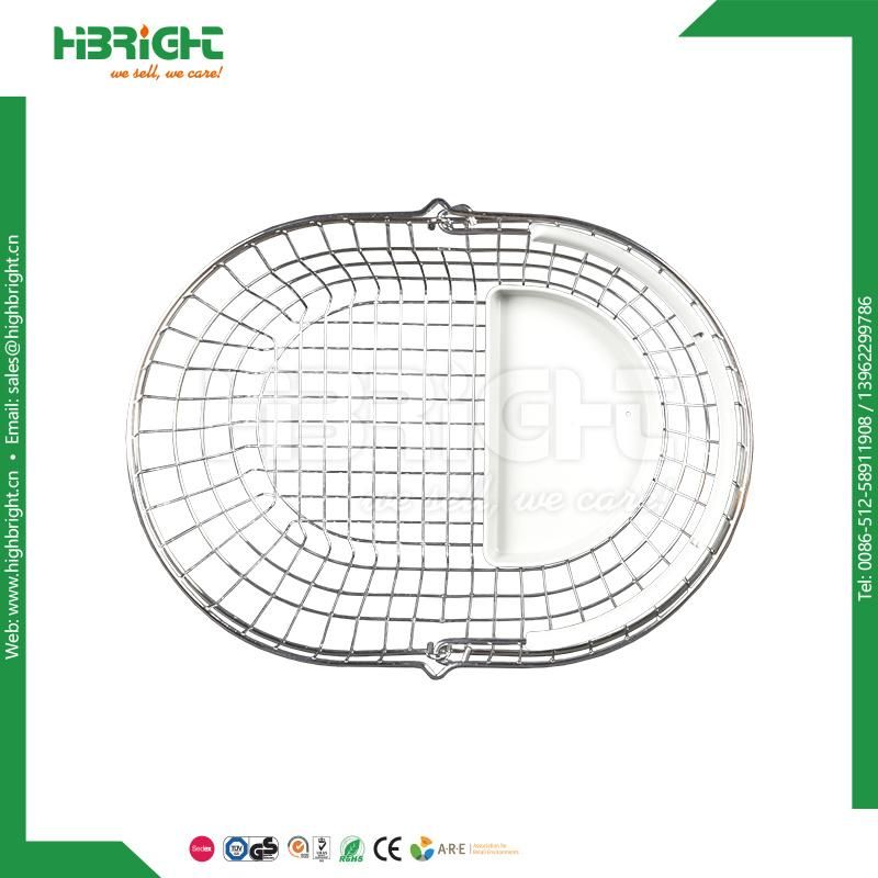 Metal Wire Round Oval Shopping Basket for Pharmacy Store