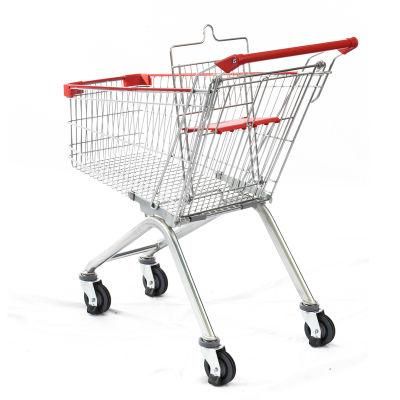 Cheap Hot Selling Metal Supermarket Cart Shopping Trolley with Wheels