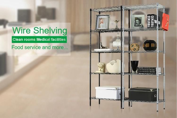 Chrome Wire Shelving with Wheels, Wire Decking Racks