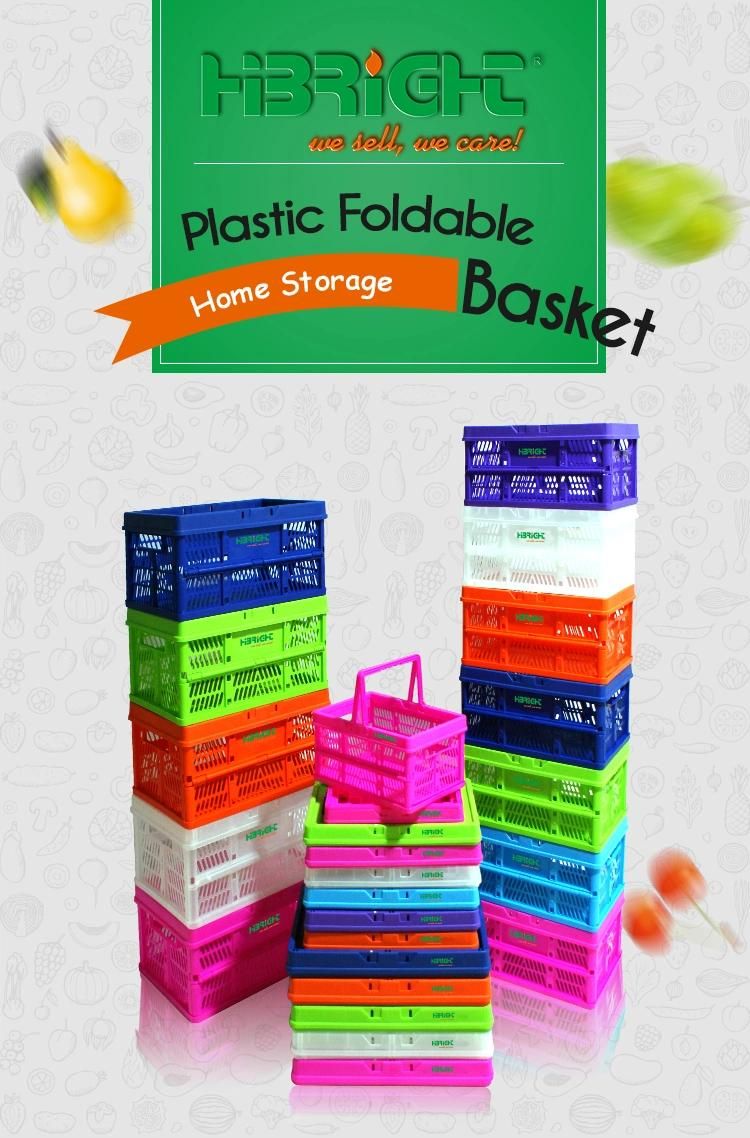 Stackable Home Storage Plastic Promotion Folding Basket