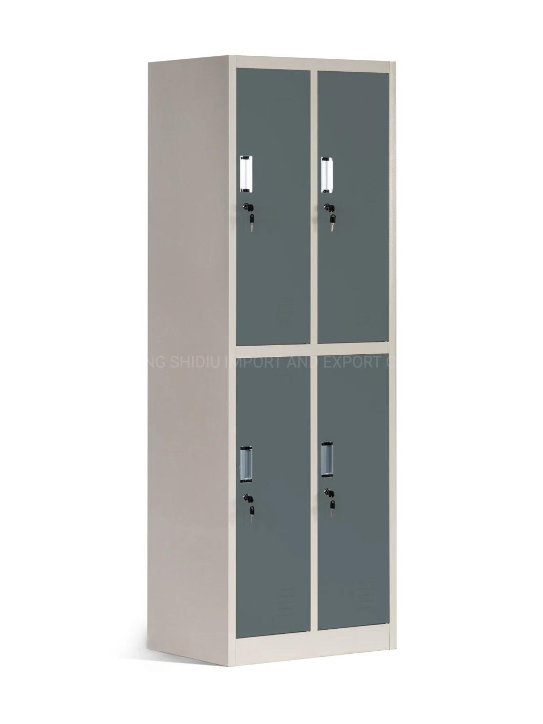 Metal 4 Doors Compartment Storage Lockers for Office Staff