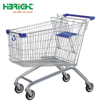 Large Metal Supermarket Shopping Trolley