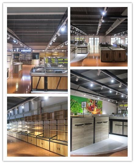 Factory Sale Wooden Board Supermarket Bulk Foods/Snack Food Display Cabinet Storage Case/Goods Storage Shelving