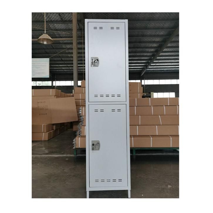 School Gym Changing Room Steel Locker 2 Door Metal Locker Cabinet