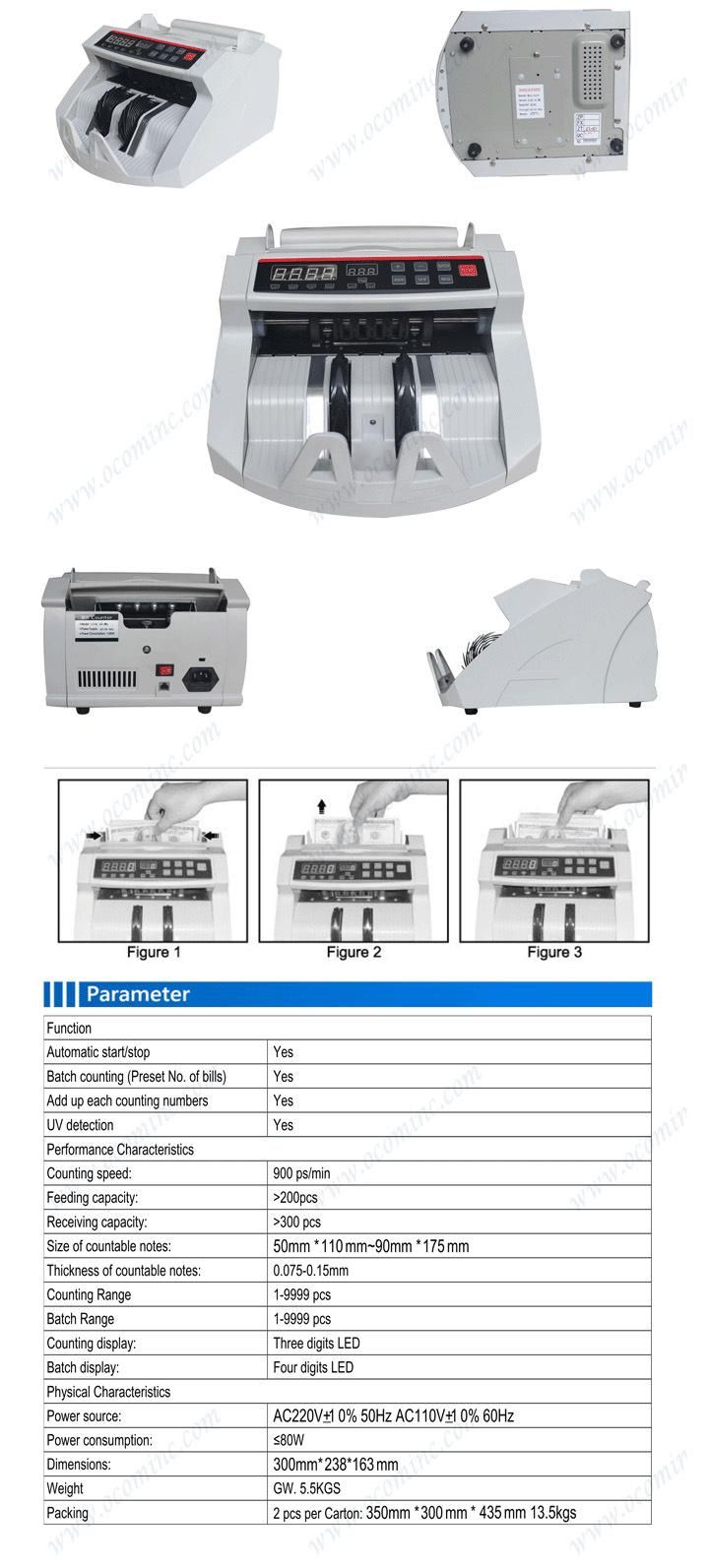 Ocbc-2108 Mg UV Money Detector /Counting Machine/Banknote Value Counter