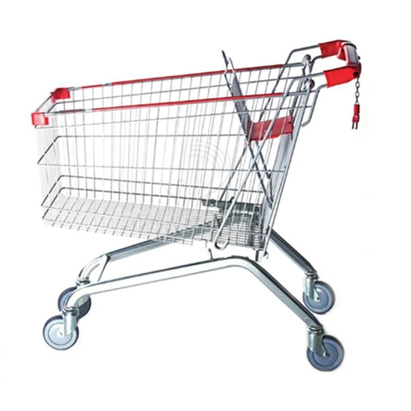 Stainless Steel Supermarket Shopping Trolley Storage Cart