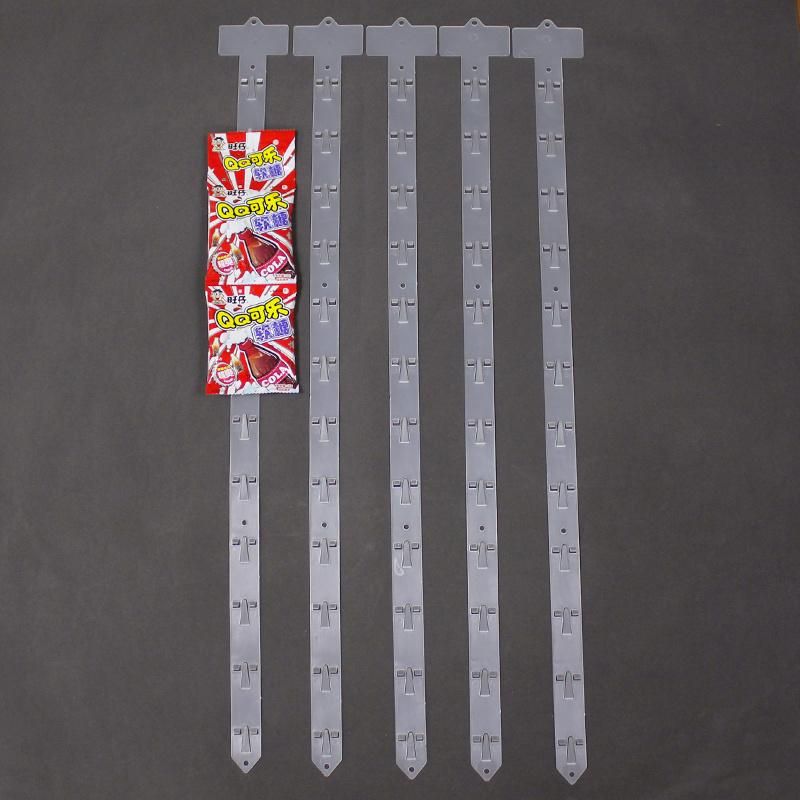 Supermarket Shelf Hanging Clip Strip Display for Snack