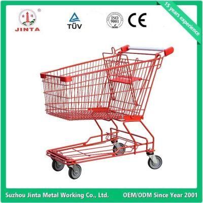 240L Supermarket Shopping Metal Trolley Cart with Ce Certification