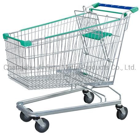 Supermarket Shopping Trolley Carts with Four Wheels Jf-T-009