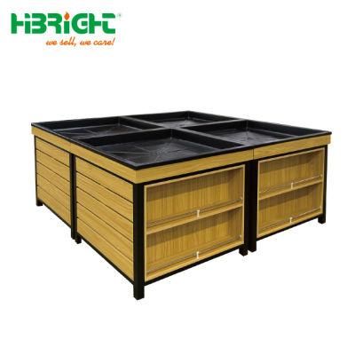 Wooden Fruits and Vegetables Display Racks Promotion Table for Sale