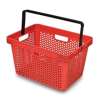 Customized Color Supermarket Plastic Shopping Basket Hand Basket