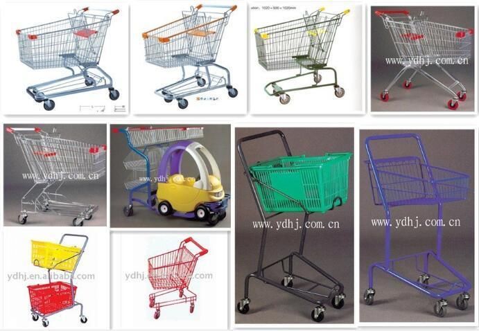 Hot Sytle Supermarket Folding Shopping Trolley, Supermarket Smart Carts