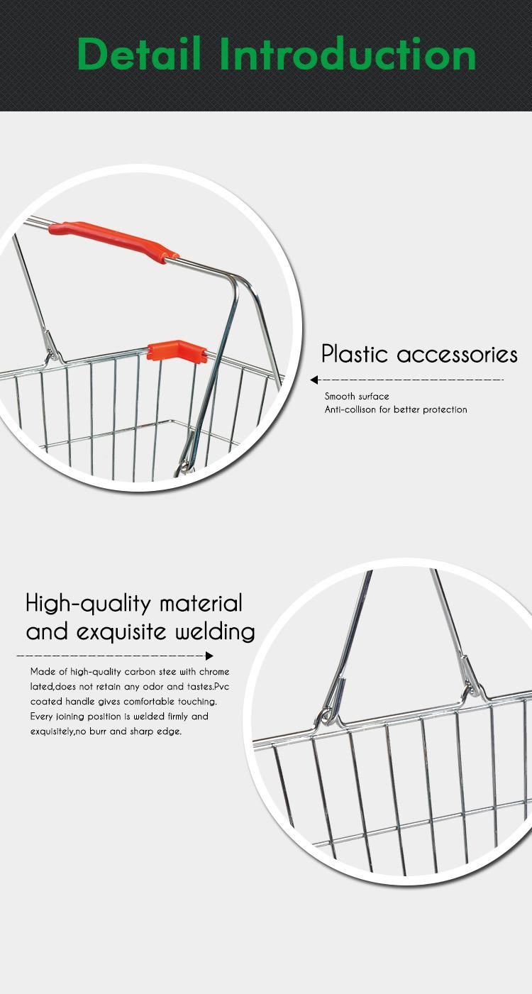 Metal Supermarket Shopping Hand Baskets