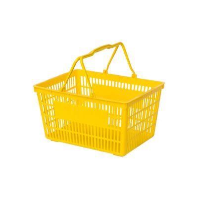 Supermarket Handle Shopping Basket Plastic Basket