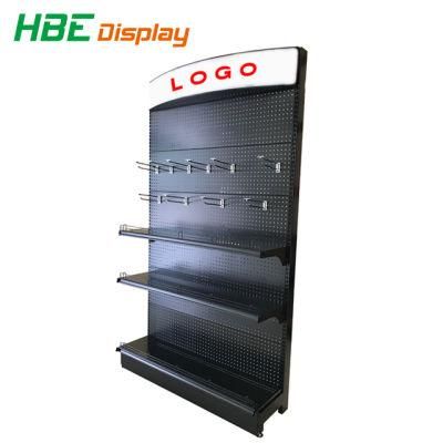 Heavy Duty Hardware Store Shelf with Advertising Board