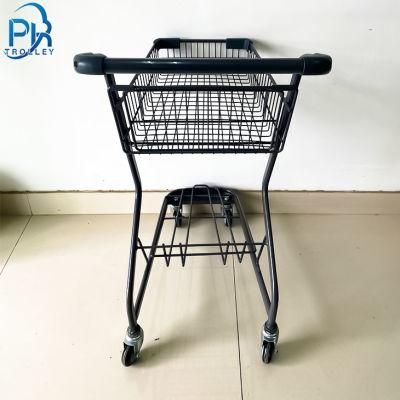 Supermarket Trolley 2 Tier Modern Economy Supermarket Grocery Shopping Wagon