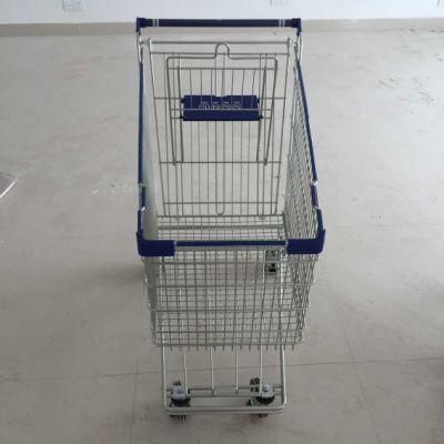 210 Liters Folding Asian Style Metal Supermarket Shopping Cart Trolley