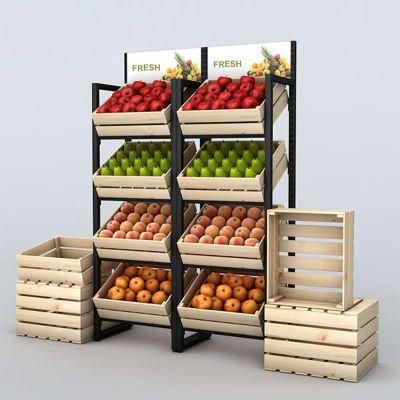 Good Price Supermarket Vegetable and Fruit Rack Display Shelf