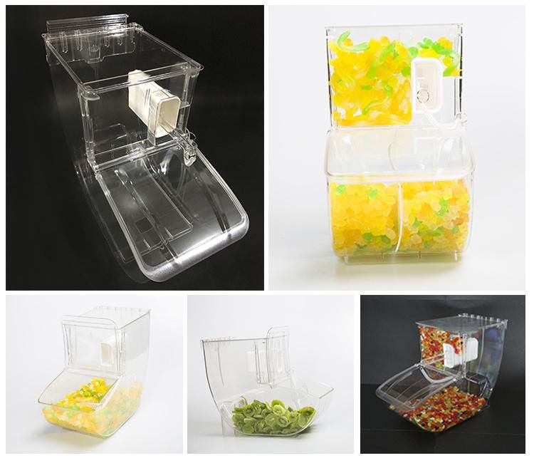 Supermarket Used Plastic Display Bulk Food Candy Bin with Scoop