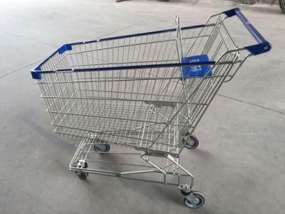 Asian Retail Shopping Trolley with 4 Wheels