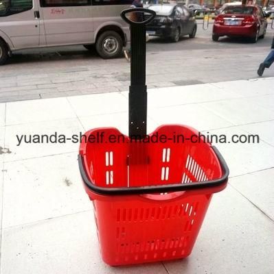 Colorful Supermarket Customer Use Shopping Pushing Basket