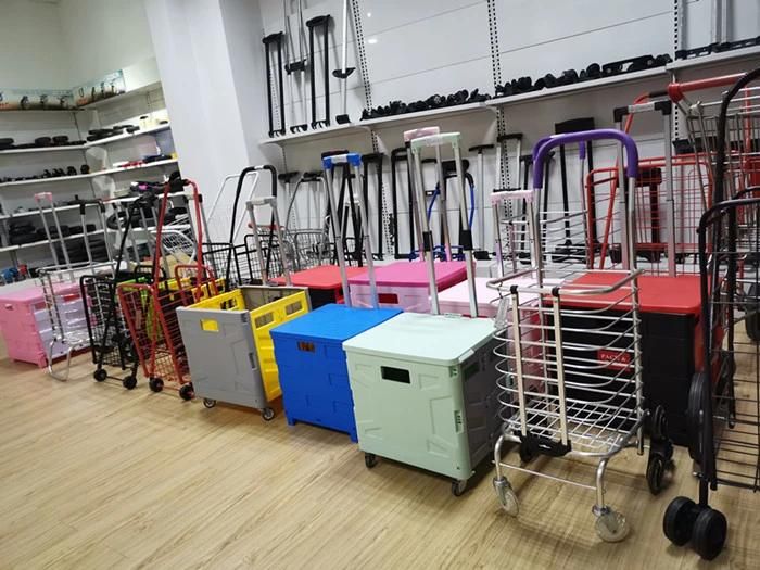 China Metal Large Capacity Fold up Shopping Cart with Stair Climbing Wheels for Seniors