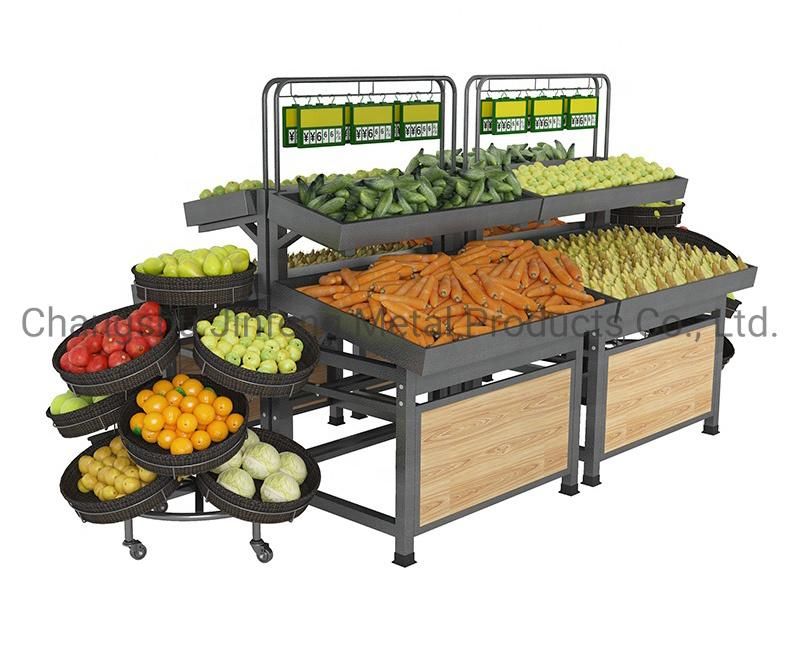 Supermarket Shelves Display Stand for Vegetables and Fruits