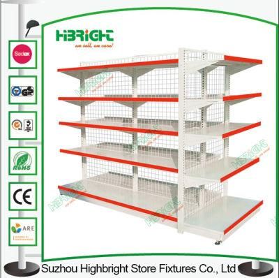 Store Shelf Wire Mesh Back Panel Supermarket Gondola Shelving