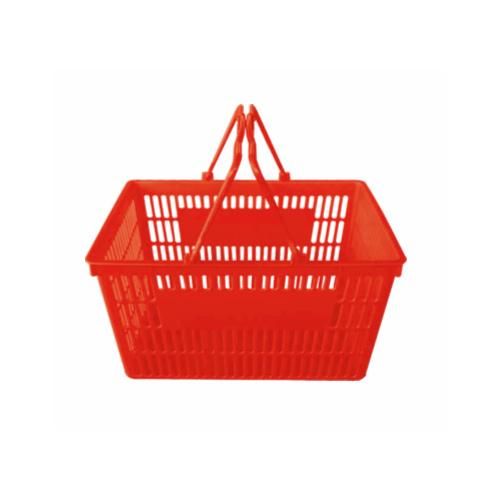 Large Flat Hand Basket with Plastic Handle