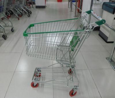 Asian Style Supermarket Rolling Shopping Trolley Cart