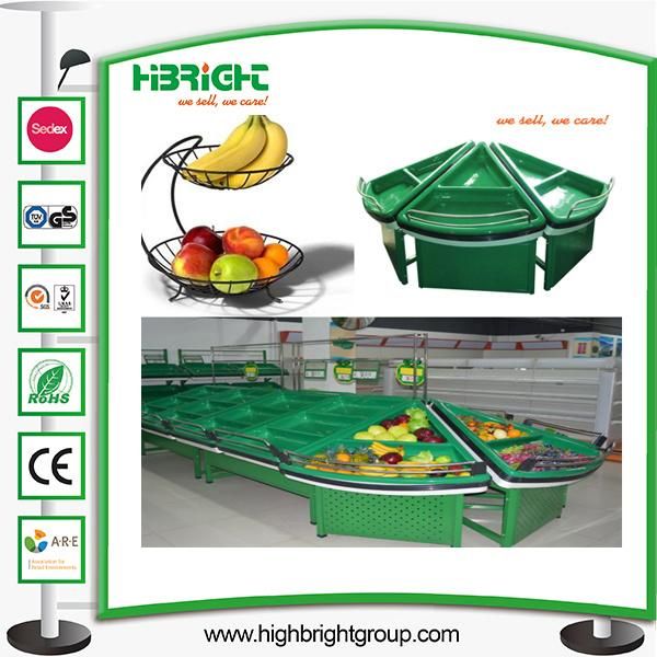 Acrylic Vegetable Fruit Display Rack Shelf for Supermarket