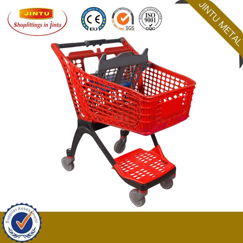 Supermarket Equipment Supplier Shopping Carts Plastic Shopping Trolley