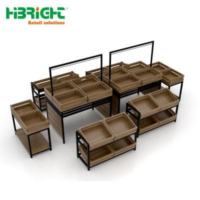 Hypermarket Good Quality Luxuray Customized Fruits and Vegetables Racks