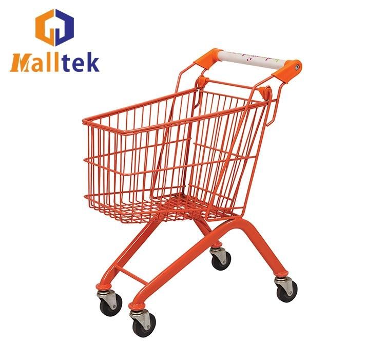 Hot Selling Metal Children Retail Grocery Shopping Trolleys for Child Use