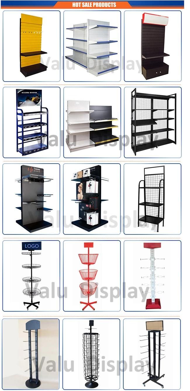 Metal Retail Supermarket Kitchenware/Mobile Accessories/Gloves/Sock/ Hanging Display Rack with Hook