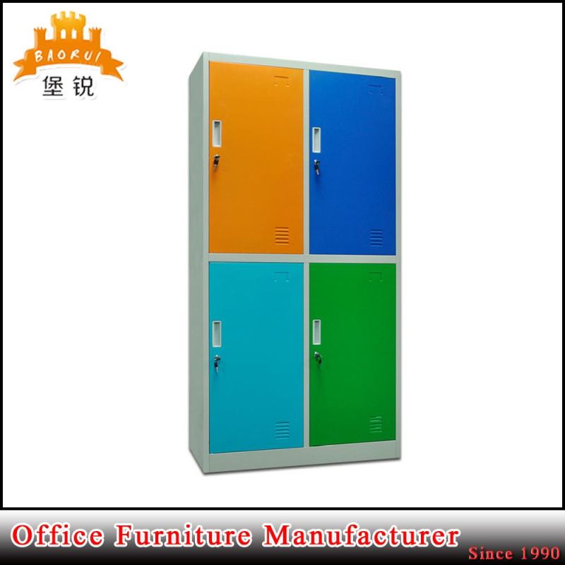 Colorful 2 Tier 4 Doors Steel Metal Cabinet