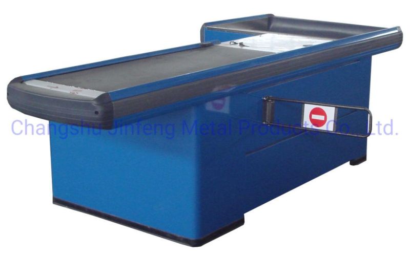 Store Fixture Checkout Counter Supermarket Cashier Table with Belt