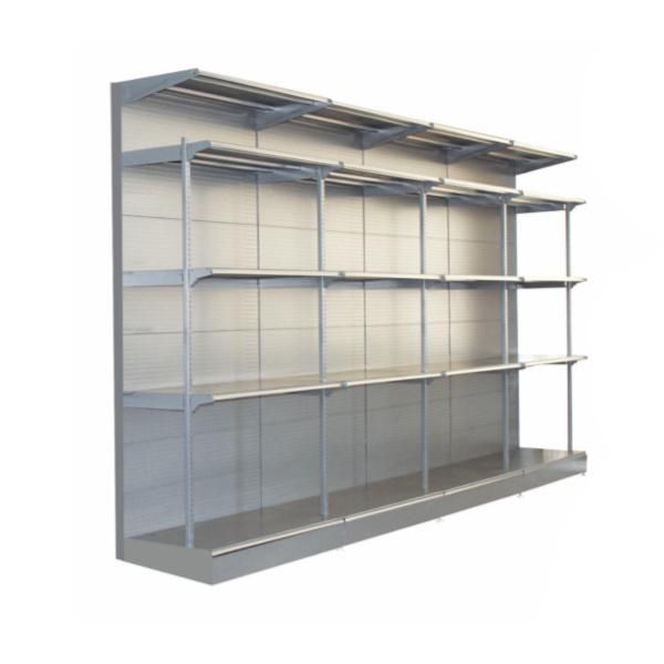 Single Sided Perforated Back Panel Supermarket Shelf