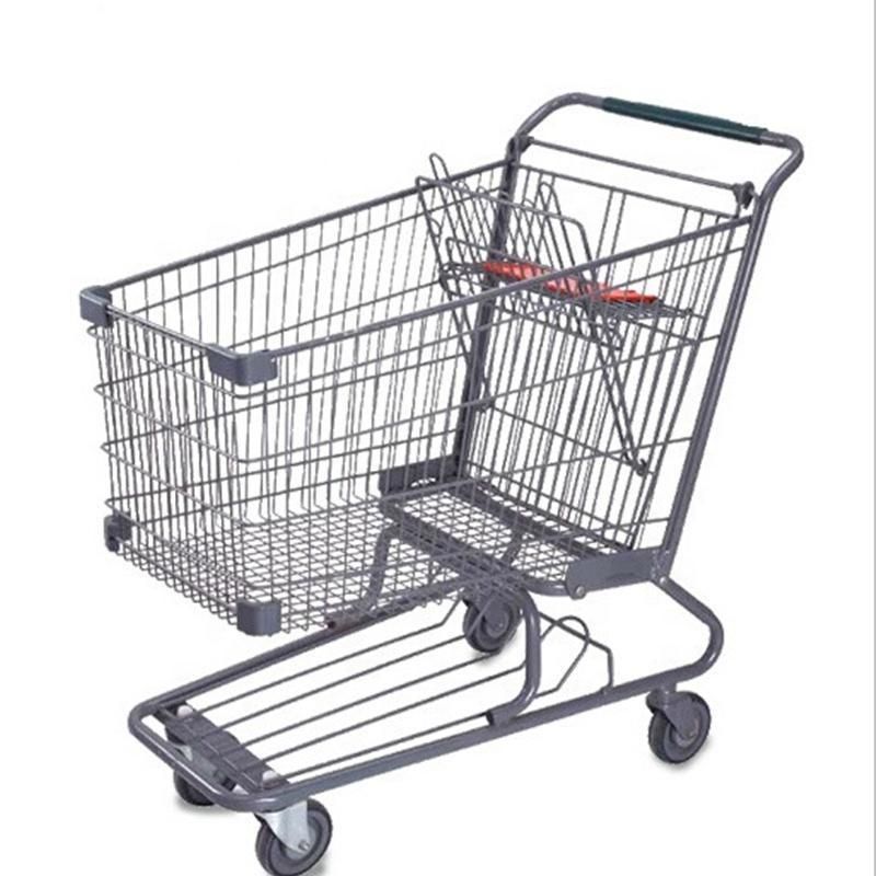 Shopping Trolley in Metal Material with Shopping Baskets