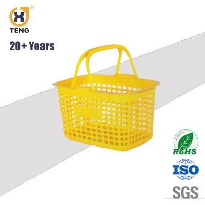 Plastic Product Supermarket Shopping Basket with Handle