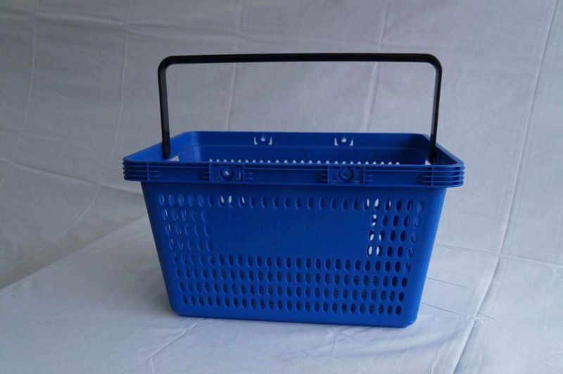 Low Cost Single Handle Small Hole Supermarket Shopping Hand Basket