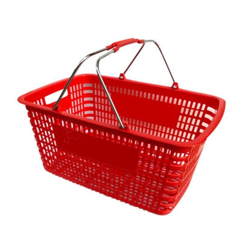 Telescopic Plastic Rolling Supermarket Shopping Basket