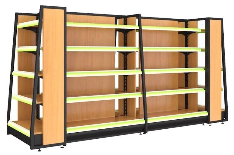 New Solid Wood Acrylic Retail Store Display Rack Supermarket Shelf Adjustable Storage Display Rack