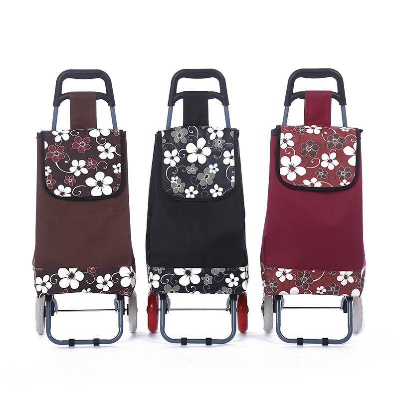 Wholesale Two Wheels Foldable Oxford Cloth Trolley Shopping Cart