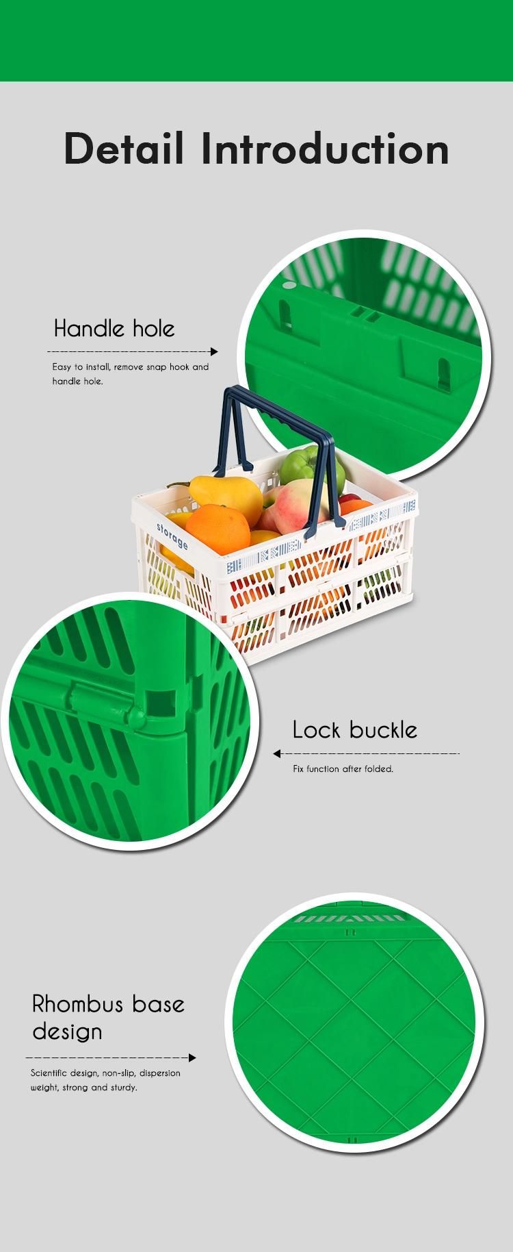 Stackable Home Storage Plastic Promotion Folding Basket