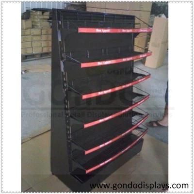 6-Layers Retail Steel Supermarket Store Fixtures Design Bakery Shop Gondola Snack Metal Shelf